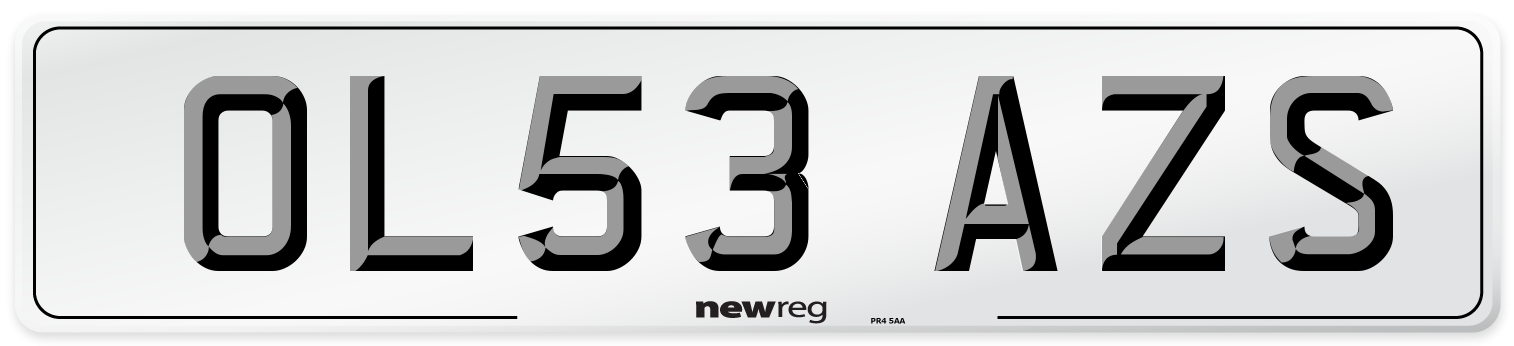 OL53 AZS Number Plate from New Reg